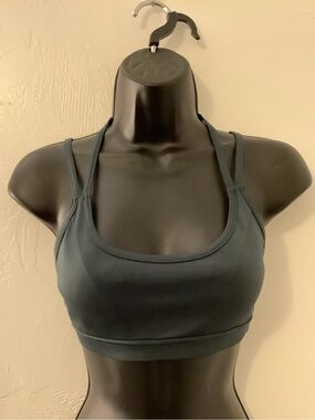 Forever 21 Women's Double-Strap Sports Bra - Teal Green